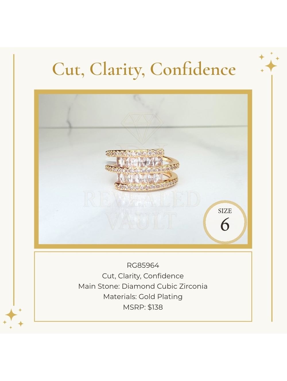 Cut, Clarity, Confidence - Size 6 - OG